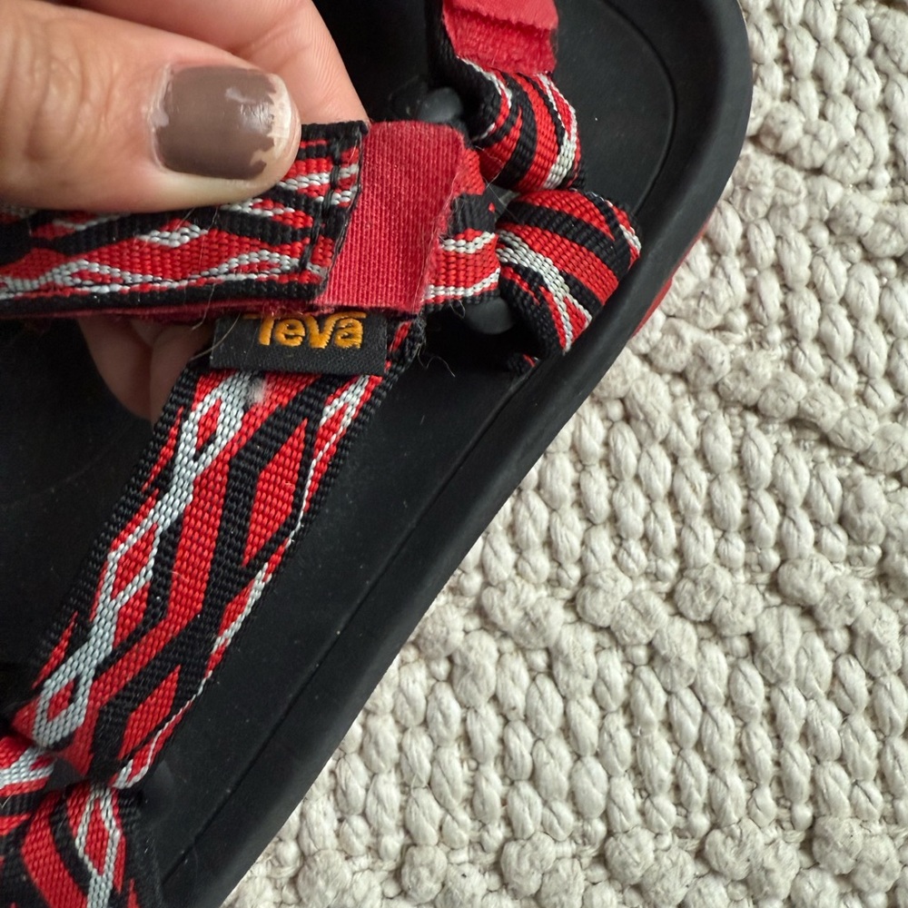 Teva Black and Red Patterned Sandals - Picture 3 of 5